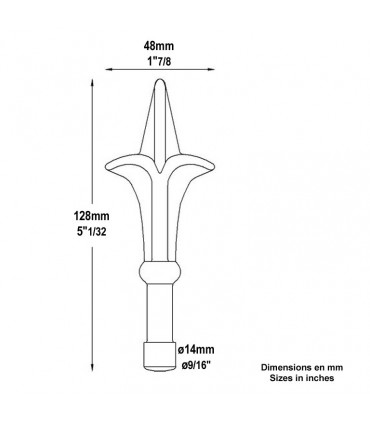 Pointe de lance lys 128