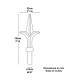 Pointe de lance fleur de lys 130mm