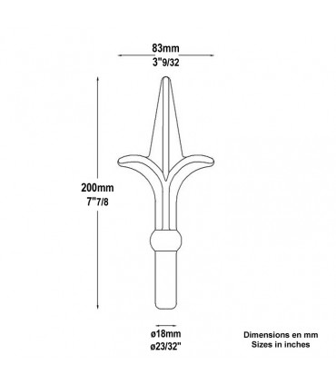 Pointe de lance lys 200