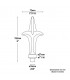 Pointe de lance en forme de fleur de lys hauteur 152mm