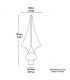 Pointe de lance triangle 137mm