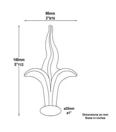 Pointe de lance flamme 140mm