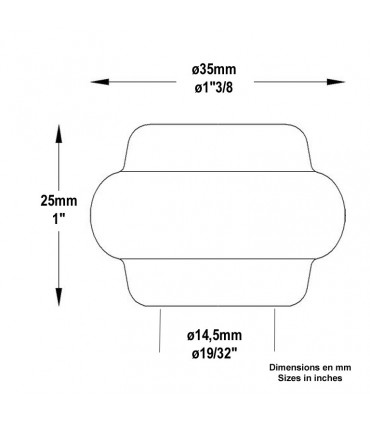 Garniture courte à souder pour barre ronde Ø14mm