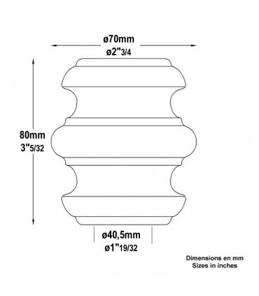 Garniture haute à souder Ø40mm