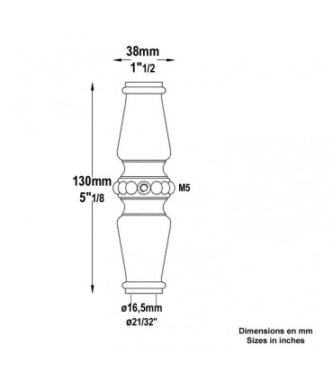 Garniture haute fonte Ø16
