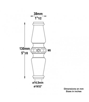 Garniture haute fonte Ø14