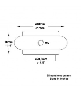 Garniture basse fonte Ø20mm