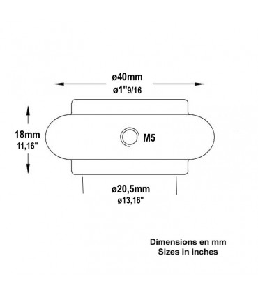 Garniture basse fonte Ø20mm
