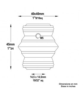 Garniture moyenne fonte 14x14mm