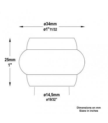 Garniture courte à bloquer pour balustre Ø14mm