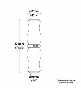 Garniture haute à souder Ø19mm