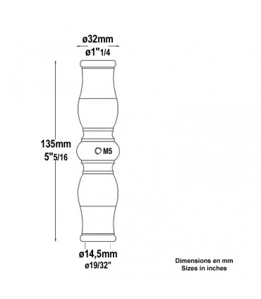 Garniture haute à bloquer Ø14mm