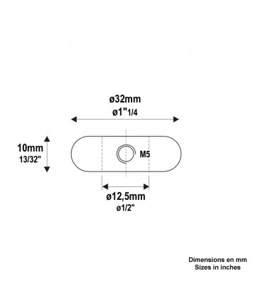 Garniture de barreau acier tourné Ø12,5mm