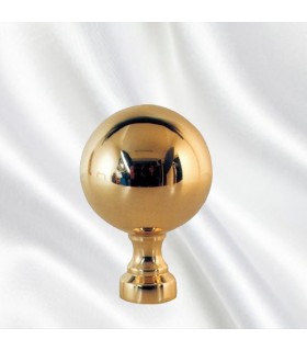 Boule escalier laiton poli hauteur 75mm