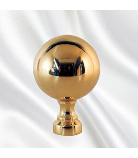 Boule escalier laiton poli hauteur 88mm