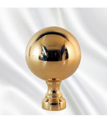 Boule escalier laiton poli Hauteur 130mm