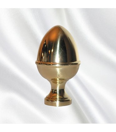 Pomme de pin laiton poli hauteur 105mm