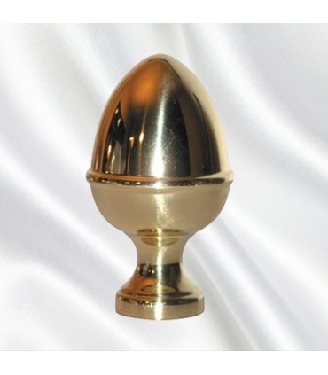 Pomme pin laiton poli hauteur 120mm