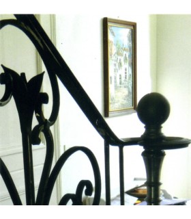 Boule escalier forgée Hauteur 125mm