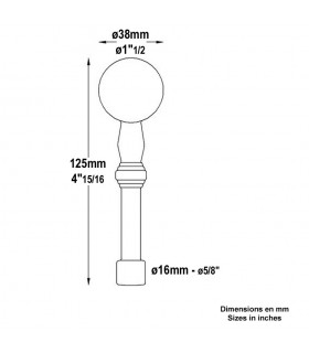 Décoration acier forgé Hauteur 125mm