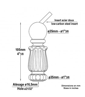 Chapiteau fonte incliné