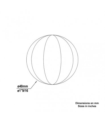 Bille boule à facette Ø40mm