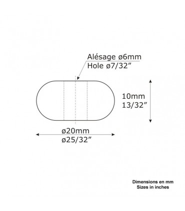 Bille décolletée Ø20x10mm