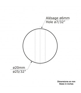 Bille ronde décolletée Ø20mm