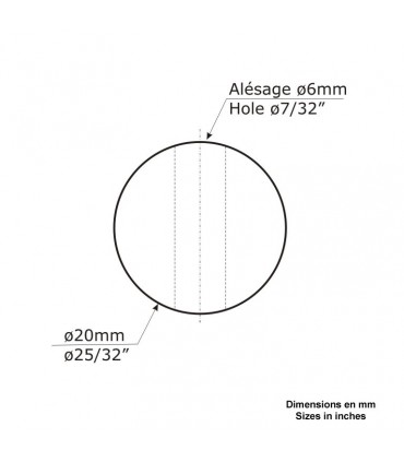 Bille ronde décolletée Ø20mm