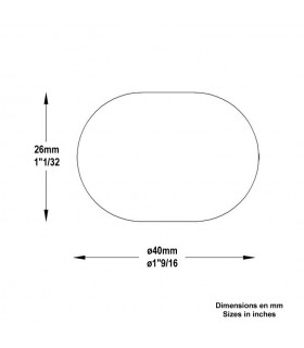 Boule méplate forgée Ø40x26mm