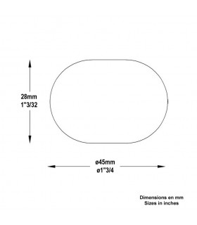 Boule méplate forgée Ø45x28mm