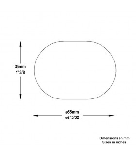 Boule méplate forgée Ø55x35mm