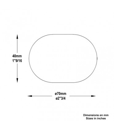 Boule méplate forgée Ø70x40mm