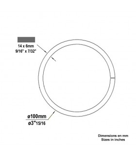 Cercle fer forgé Ø100mm 14x6mm