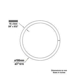 Cercle fer forgé Ø100mm 16x4mm