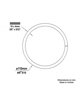 Cercle fer forgé Ø110mm 16x4mm