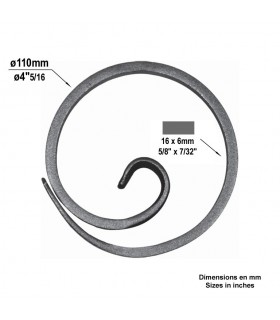 Escargot cercle Ø110mm 16x6mm