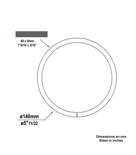 Cercle fer forge Ø140mm 40x8mm