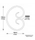 Volute forgée en C H150x110mm 14x6mm