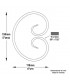 Volute forgée en C H150x110mm 16x6mm
