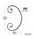 Volute noyaux en C H370x220mm 20x8mm