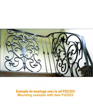 Panneau décoratif H935 x 635mm acier plat de 17x10mm