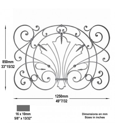 Panneau déco H850x1250mm 16x10mm
