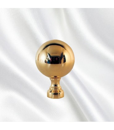 Boule escalier laiton poli hauteur 60mm