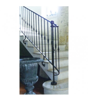 Balustre forgé martelé H1000mm 14x14mm