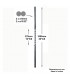 Balustre style artdéco pour escalier hauteur 1000mm 2xØ10mm
