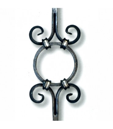 Balustre droit forgé H1000x140mm 14x14mm