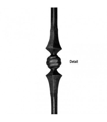 Balustre brossé H1000mm 14x14mm