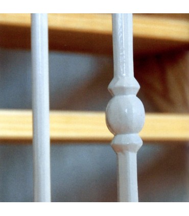 Balustre rond fer forgé grenaillé pour escalier et garde corps H1000mm Ø14 - 1 motif