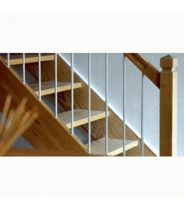 Balustre profilé fer forgé grenaillé pour escalier et garde corps H1000 Ø12 - 2 motifs